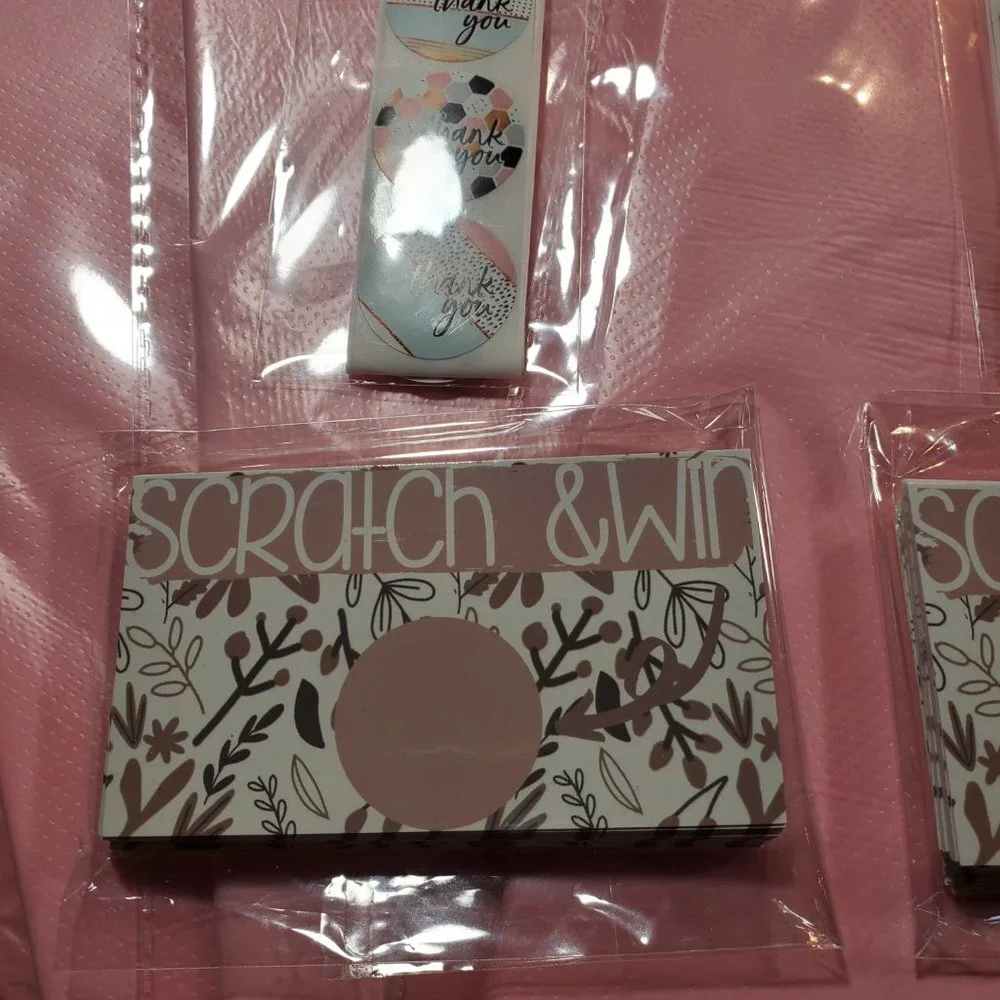 Baby Girl Baby Shower-Party-Birthday Bundle - Goodie Bags, Scratch & Win Cards,
